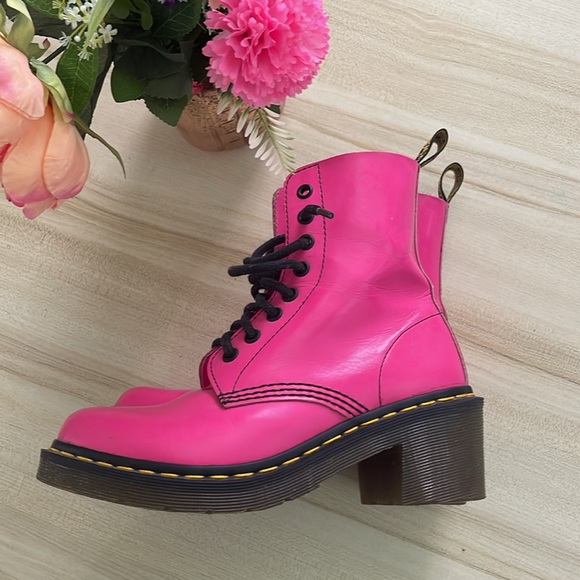 Rare Dr. Martens clemency pink patent heeled boots - Picture 8 of 8